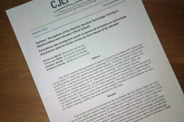 Cover Page of New Article in CJLT